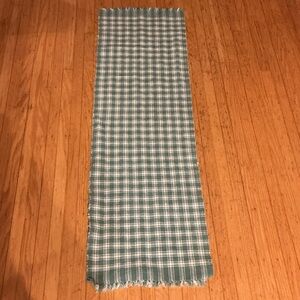 Green and White Checkered Table Runner
